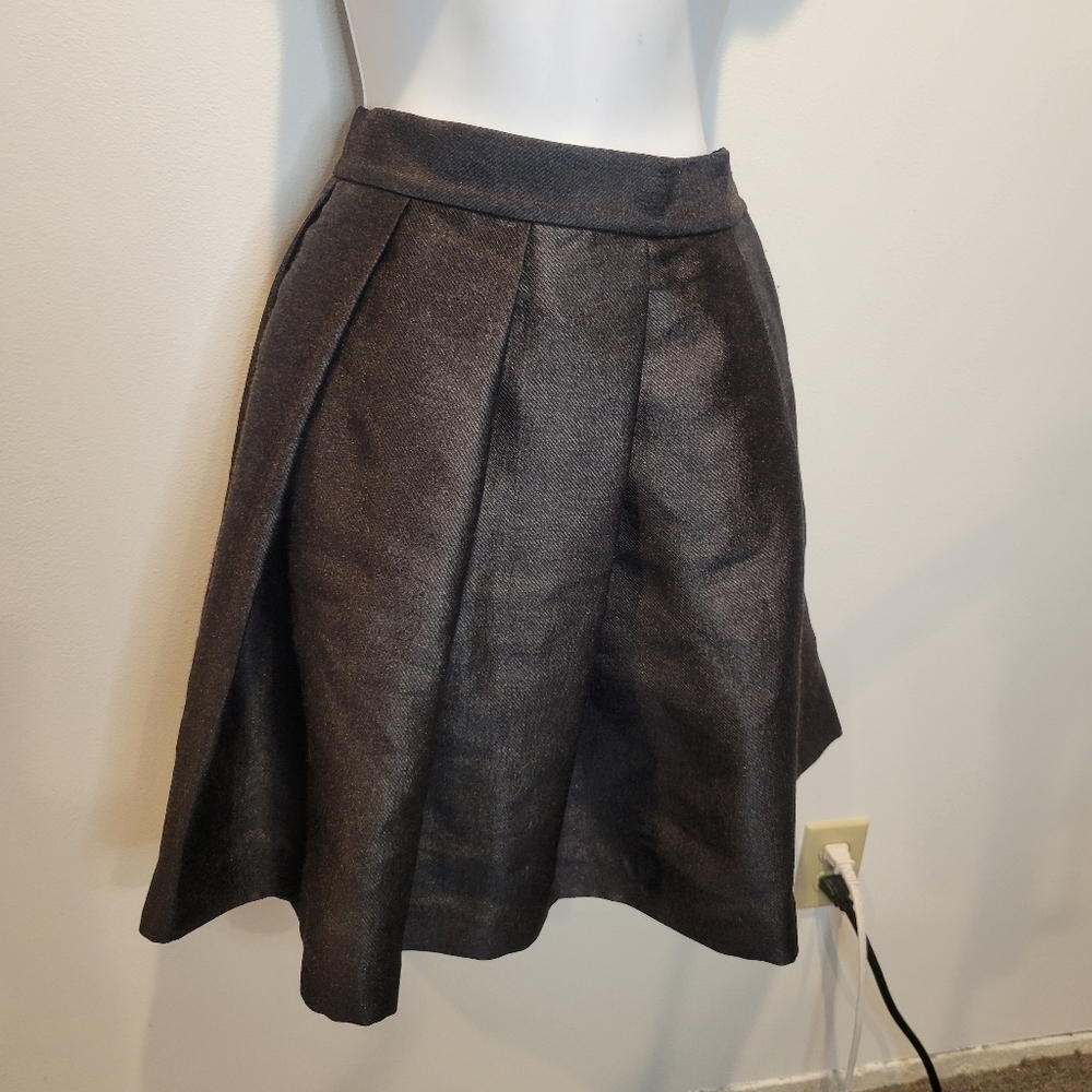 Rachel Parcell Size M Black Pleated Skirt Academia Runs Small